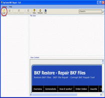 Select & Open Corrupt BKF File